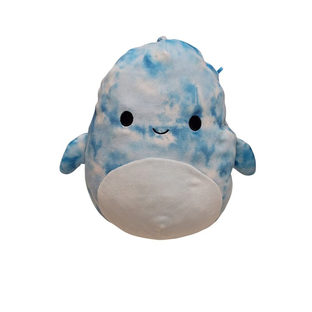 Danika the Blue Crinkle Tie-Dye Dolphin Squishmallow 12"
